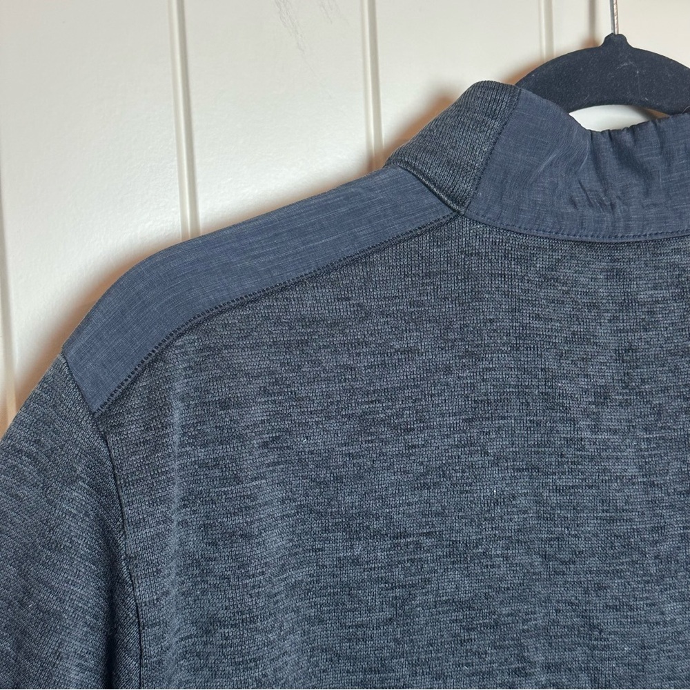 GREG NORMAN Gray Heather Men's M Pullover Sweater 1/4 Button Pocket Golf Fleece - Picture 16 of 16